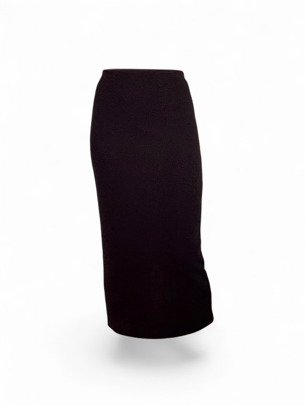 Vintage Express - Black High-Waist Midi Skirt - Size Extra Small